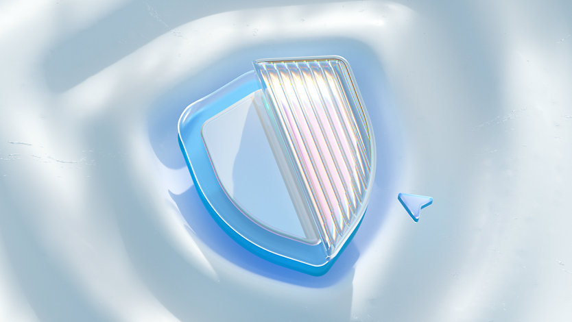 An illustrated shield icon promoting privacy.